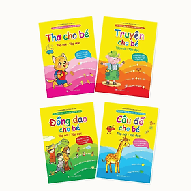 Bộ tủ sách tiềm thức cho bé 0-6 tuổi: Thơ, truyện, đồng dao cho bé tập nói, tập đọc - Việt Hà
