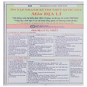 Ôn Tập Nhanh Kì Thi THPT Quốc Gia - Môn Địa Lí - G