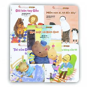Combo 05 cuốn ehon Cùng bé lớn khôn 2 cho bé 3+ : Mầm non ơi, tớ đến đây!/ Ông nội là gấu bông của tớ/ Tai của Đô Đô tức giận rồi/ Đôi bàn tay gấu/ Kẹo mật và kem que - (kèm bookmark PD đặc biệt ) - G