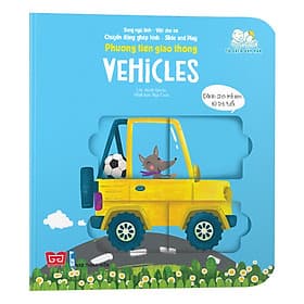 Sách Tương Tác - Chuyển Động Ghép Hình - Slide And Play - Phương Tiện Giao Thông - Vehicles - Phương Phương