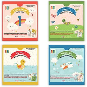 Combo 4 Cuốn Sách Tương Tác (Song Ngữ Anh- Việt): Tớ Tập Đếm + Những Điều Đầu Tiên + Những Việc Tớ Đã Làm + Ngày Hôm Nay Của Tớ - Việt An