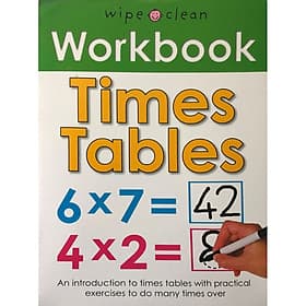 Sách tẩy xóa tiếng Anh - Wipe Clean Workbook Times Tables - Priddy