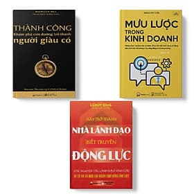 Sách PANDABOOKS combo 3 cuốn Thành công khám phá trở thành người giàu có+Mưu lược trong KD+Trở thành nhà lãnh đạo - Làn
