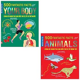 Combo sách phát triển tư duy, giúp bé học hỏi: Cùng Bé Khám Phá 500 Điều Thú Vị Về Cơ Thể Con Người + Cùng Bé Khám Phá 500 Điều Thú Vị Về Động Vật (Sách Bản Quyền Micro Facts!) - Minh Minh