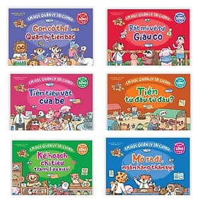 Combo 6 cuốn Rèn luyện kỹ năng sống cho trẻ - Em học quản lý tài chính + Bookmark - Minh Minh