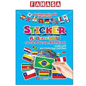 Sticker Flag Of The World - Cờ Các Quốc Gia Trên Thế Giới - Châu Mỹ Và Châu Đại Dương - Dương Hoa