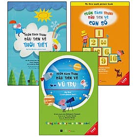 Combo 3 Cuốn Ehon - Cuốn Sách Tranh Đầu Tiên Về : Vũ Trụ + Thời Tiết + Con Số - Vũ