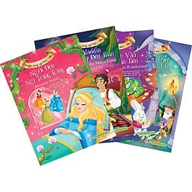 Combo Truyện Song Ngữ Anh - Việt: Nàng Bạch Tuyết và Bảy Chú Lùn + Người Đẹp Ngủ Trong Rừng + Aladin và Cây Đèn Thần + Alice Lạc Vào Xứ Sở Thần Tiên - Việt An