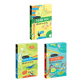 Sách khởi điểm của tư duy toán học kỹ thuật khoa học sách phát triển tư duy cho trẻ 5 - 10 tuổi usborne stem bộ 3 cuốn Á Châu books - Chà