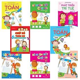 Combo 8 cuốn: Bé học IQ (4-5 tuổi) - NXB Hà Nội