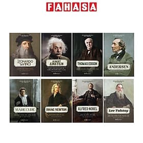 Combo 8 Cuốn Sách Kể Về Cuộc Đời Của Những Thiên Tài: Elbert Einstein + Thomas Edison + Andersen + Leonardo Da Vinci + Marie Curie + Lev Tolstoy + Isaac Newton + Alfred Nobel - 