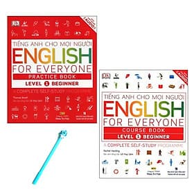 Combo Tiếng Anh Cho Mọi Người Level 1 Beginner: English For Everyone Practice Book và English For Everyone Course Book ( Tặng Kèm Bút ) - Trí