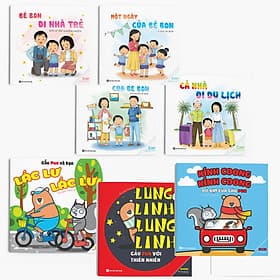 Combo (7 cuốn) Ehon Âm thanh và Kỹ năng: Bé Bon và Gấu Pun (Dành cho trẻ 0-6 tuổi) - Nha Nha