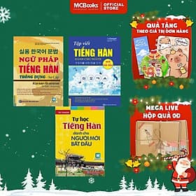 Ngữ Pháp Tiếng Hàn Thông Dụng Sơ Cấp + Tự Học Tiếng Hàn Dành Cho Người Mới Bắt Đầu + Tập Viết Tiếng Hàn - MCBooks