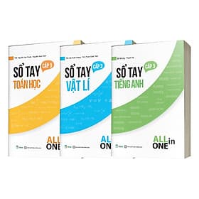 Combo sổ tay kiến thức all in one khối A01 môn Toán - Vật Lý - Tiếng Anh