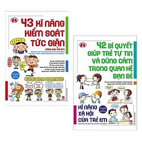Combo 2 Cuốn Sách Kỹ Năng Xã Hội Cho Trẻ Em: 43 Kĩ Năng Kiểm Soát Tức Giận + 42 Bí Quyết Giúp Trẻ Tự Tin Và Dũng Cảm Trong Quan Hệ Bạn Bè / Bộ Những Cuốn Sách Kinh Nghiệm Từ Nước Nhật - G