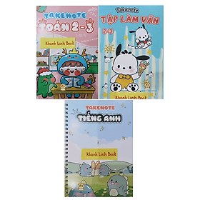 takenote toán + tập làm văn + tiếng anh lớp 2 - 3 - Toan Anh