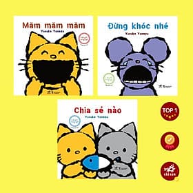 Bộ Lật giở tương tác song ngữ: Đừng khóc nhé - Măm măm măm - Chia sẻ nào (Phần 2) (Trọn bộ 03 cuốn) - Nhã Nam Official - Chì