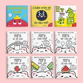 Combo 9 cuốn sách Ehon Điều kỳ diệu của hình khối và Những mẩu chuyện vụn vặt của Maru - Chuyện
