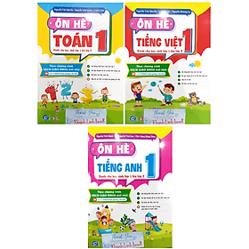 Sách Combo Ôn Hè Toán + tiếng việt + tiếng anh 1 ( Dành Cho Học Sinh Lớp 1 Lên Lớp 2 ) - Việt An