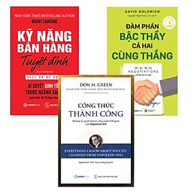 Bộ Sách Về Bán Hàng Hay Nhất Mọi Thời Đại ( Kỹ Năng Bán Hàng Tuyệt Đỉnh, Đàm Phán Bậc Thầy Cả Hai Cùng Thắng, Công Thức Thành Công ) - Saigon Books