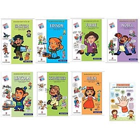 Combo 7 cuốn Danh Nhân Thế Giới ( Sách Thiếu Nhi / Tự Truyện Các Vĩ Nhân Thiên Tài Thay Đổi Cuộc Sống ) + Tặng Poster An Toàn cho Con Yêu - Nhiều công ty phát hành