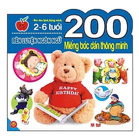 Sách 200 Miếng Bóc Dán Thông Minh - Rèn Luyện Ngôn Ngữ - Rien Ono
