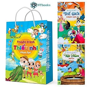 Combo 30 cuốn Truyện cổ tích Việt Nam chọn lọc - Thế giới chọn lọc - Tranh truyện thiếu nhi chọn lọc (Song ngữ Anh - Việt) - Nam Việt
