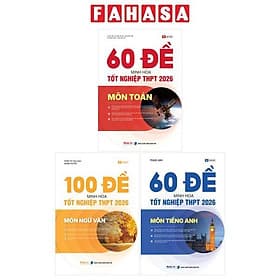 Combo Sách Đề Minh Họa Tốt Nghiệp THPT 2026 - Khối D - Toán + Ngữ Văn + Tiếng Anh - Toan Ánh