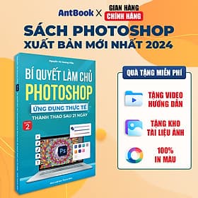 Sách Photoshop Quyển 2 Nâng Cao, In Màu, Tặng Kèm Video Hướng Dẫn + File Thực Hành (Quyển 2) - Nhà xuất bản Larousse