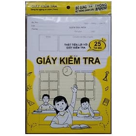 Sách Giấy kiểm tra cấp 2 (dòng kẻ ngang có chấm, 25 tờ đôi) - Đông Ân