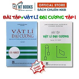 Combo - Sách Vật Lý Đại Cương Tập 1 + Bài Tập Vật Lý Đại Cương Tập 1 : Cơ Nhiệt - NXB Giáo Dục - HV - Lý Nhĩ