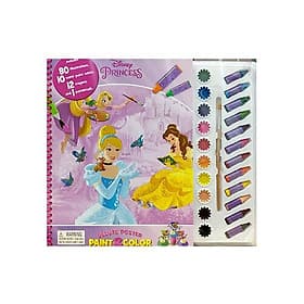 ['disney'] Princess Deluxe Paint / Crayon Book - Nam Phương