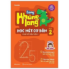 Sách Cùng Khủng Long Học Nét Cơ Bản Quyển 2 (Chữ Số Đầu Tiên) Bé Gái - Long