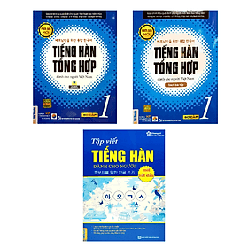 Combo 3 cuốn sách học Tiếng Hàn Sơ Cấp: Giáo trình + Sách bài tập + Vở tập viết - MCBooks