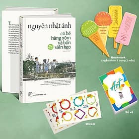 Sách Nguyễn Nhật Ánh - Cô Bé Hàng Xóm Và Bốn Viên Kẹo - Bìa Cứng - Tặng Kèm Random 1 Trong 4 Mẫu Bookmark + Sticker + Sổ Vẽ - Nguyễn Nhật Ánh