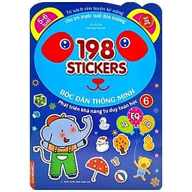 Sách Bóc Dán Hình Thông Minh Phát Triển Khả Năng Tư Duy Toán Học IQ EQ CQ (5-6 Tuổi) - 198 Sticker (Quyển 6) - Minh Minh
