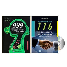 Combo 2 sách 999 bức thư viết cho chính mình song ngữ Trung việt có phiên âm MP3 nghe+ 116 Hợp đồng Kinh Tế Thư Tín Thương Mại song ngữ Trung Pinyin +DVD tài liệu - Lâm Tú