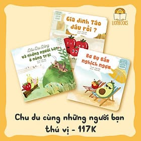 Bộ Sách - Chu Du Cùng Những Người Bạn: Bơ bụ bẫm nghịch ngợm, Gia đình táo đâu rồi, Dâu Dịu Dàng - 