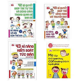 Combo 4Q Tủ Sách Làm Cha Mẹ - Kinh Nghiệm Từ Nước Nhật: 42 Bí Quyết Giúp Trẻ Tự Tin Và Dũng Cảm Trong Quan Hệ Bạn Bè + 43 Kĩ Năng Kiểm Soát Tức Giận + 49 Bí Quyết Giúp Trẻ Lắng Nghe Và Truyền Đạt + Mẹ Tập Thói Quen Hay, Con Trưởng Thành Hạnh Phúc - 