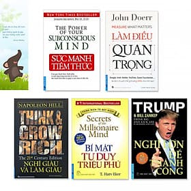 Combo 5 quyển: Sức Mạnh Tiềm Thức, Làm Điều Quan Trọng, Nghĩ Giàu Và Làm Giàu, Bí Mật Tư Duy Triệu Phú, Nghĩ Lớn Để Thành Công - Tri Thức