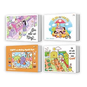 Combo 4 Cuốn Góc nhỏ có nắng, Xe kem ngọt mùa hè, Capy và những người bạn, Tớ có nuôi một chú mèo Cam