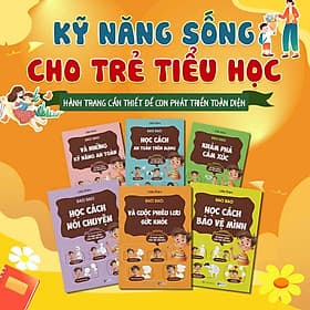 Bộ GROWBOOKS - Kỹ Năng Sống Cho Trẻ Tiểu Học: Học Cách Nói Chuyện, Bảo Vệ Mình, Sức Khỏe, Cảm Xúc, An Toàn - MCBooks - Minh