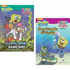 Bộ Sách Thực Hành Tô Màu Spongebob: Bong Bóng Bự Dễ Thương + Kỳ Nghỉ Đông Đáng Nhớ - Việt Hà