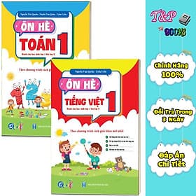 Combo Ôn Hè Toán và Tiếng Việt 1 - Dành cho học sinh lớp 1 lên 2 (2 cuốn) - Việt Lê