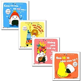 Sách Ehon chơi cùng Giri - chú bé cơm nắm (bộ 4 cuốn) - Fuku Mitsu