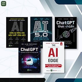 Combo 5 cuốn: Chat GPT + Chat GPT Thực Chiến + AI 5.0 + The AI Edge + AI Công Cụ Nâng Cao Hiệu Suất Công Việc - Chà