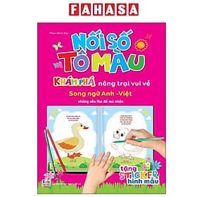 Nối Số Và Tô Màu - Khám Phá Nông Trại Vui Vẻ - Song Ngữ Anh-Việt - Việt Thư