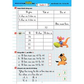 Sách PHIẾU BÀI TẬP CUỐI TUẦN MÔN TOÁN LỚP 2 (THEO CHƯƠNG TRÌNH GIÁO DỤC PHỔ THÔNG MỚI ĐỊNH HƯỚNG PHÁT TRIỂN NĂNG LỰC) - Nha Nha