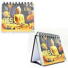 Kinh Pháp Cú - 365 Ngày Sống Theo Lời Phật Dạy ( Kiểu Lò Xo Để Bàn In Màu ) - Văn